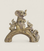 Elephant & Calves | Decorative Miniature Figurine Set - Image 2