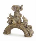 Elephant & Calves | Decorative Miniature Figurine Set - Image 4