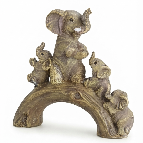 Elephant & Calves | Decorative Miniature Figurine Set