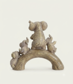 Elephant & Calves | Decorative Miniature Figurine Set - Image 3